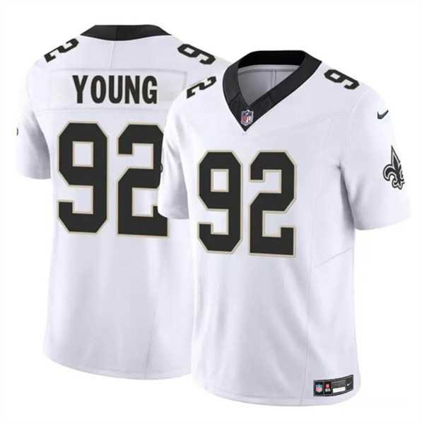 Men & Women & Youth New Orleans Saints #92 Chase Young White 2023 F.U.S.E Vapor Limited Stitched Jersey